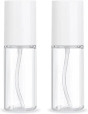 Travel Pump Bottle 2Pcs Cosmetic Pump Container Refillable Clear Lotion Bottles 