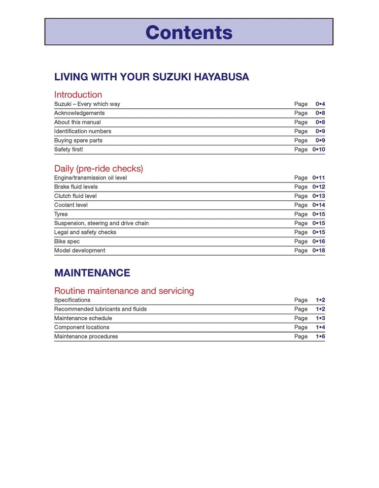 Suzuki GSX1300R Hayabusa (1999-2013) Haynes Repair Manual - Image 3 of 4