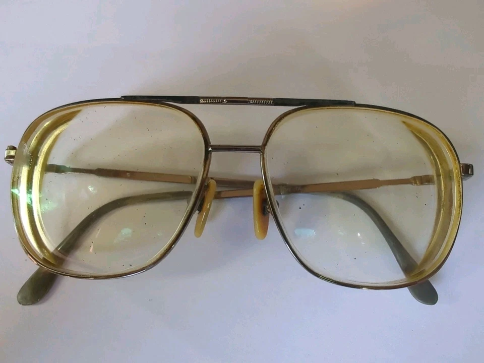 3 件装 复古 方形飞行员风格 成人眼镜 带金属硬度 铰链框 复古 — 第 3/4 张图片