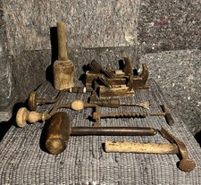 Konvolut altes Werkzeug,  Holz Hobel Zimmermann, Klüpfel, Handbohrer, Vitage?