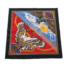 Vintage Harley-Davidson Bandana Break Away Handkerchief Scarf Eagle Chains Biker