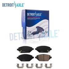 Pair Front Ceramic Disc Brake Pads with Hardware for 2016 - 2022 Chevrolet Spark