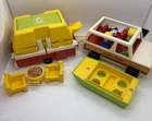 Vintage 1979 Fisher Price Little People Pop-Up Camper Set Incomplete With Extras