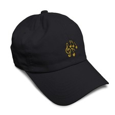 Soft Baseball Cap Golden Musical Notes Embroidery Music Lessons Funny Twill C...
