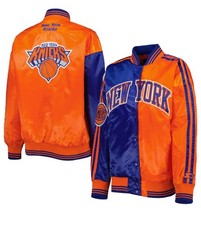 New York Knicks Starter Womens Split Colorblock Full Snap Varsity Jacket Sz M