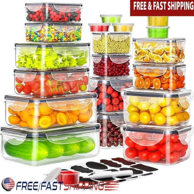 40 PCS Airtight Food Storage Containers Meal Prep Leak Proof Clear Plastic Set
Opens in a new window