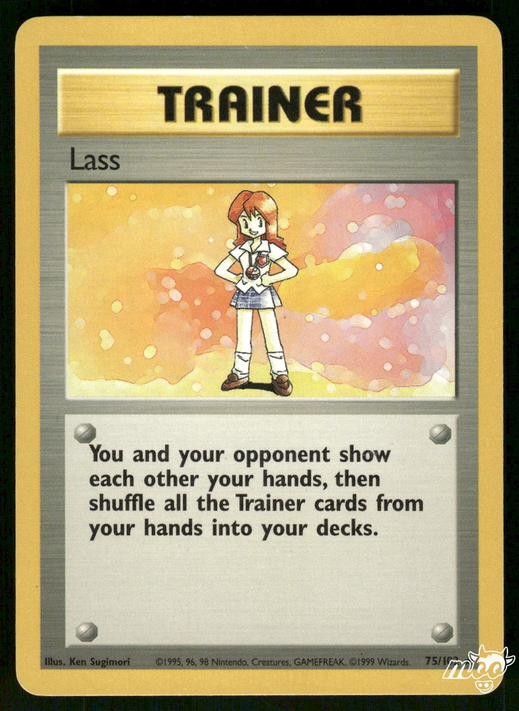 1999 Heavily Played Pokemon Lass 75/102 Base Set