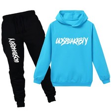 Boy's Tracksuit Pullover Hoodie Jogging Pants Set 2 Pieces Sweatsuit Sky Blue...