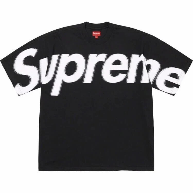 Super Rare Supreme 22 AW Intarsia S S Haut Noir XXL Supreme Intarsia T Shirt B