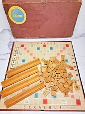 Vintage 1948 SCRABBLE Board Game Selchow & Righter - Complete Set