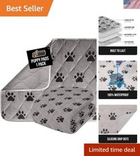 Slip Resistant Dog Crate Mat 28x18 - Eco-Friendly, Machine Washable Design