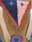 Contemporary Cree beaded buckskin shirt by Gordon Six Pipe (Nightscout), ermine — photo 3