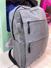 Unisex Grey Laptop Backpack Water Resistant Travel School Business Rucksack Bag