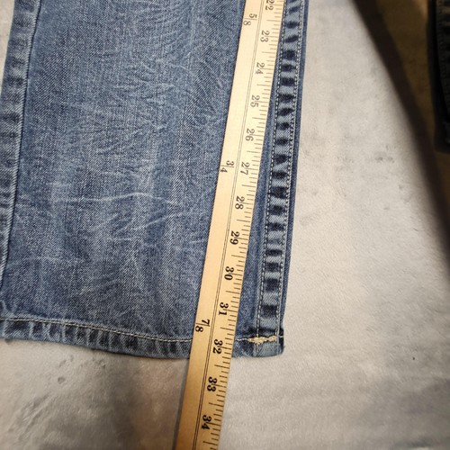 Pelle Pelle Jeans Mens 40x32 Studded Pocket Straight Leg Distressed Denim Pants - Picture 6 of 10