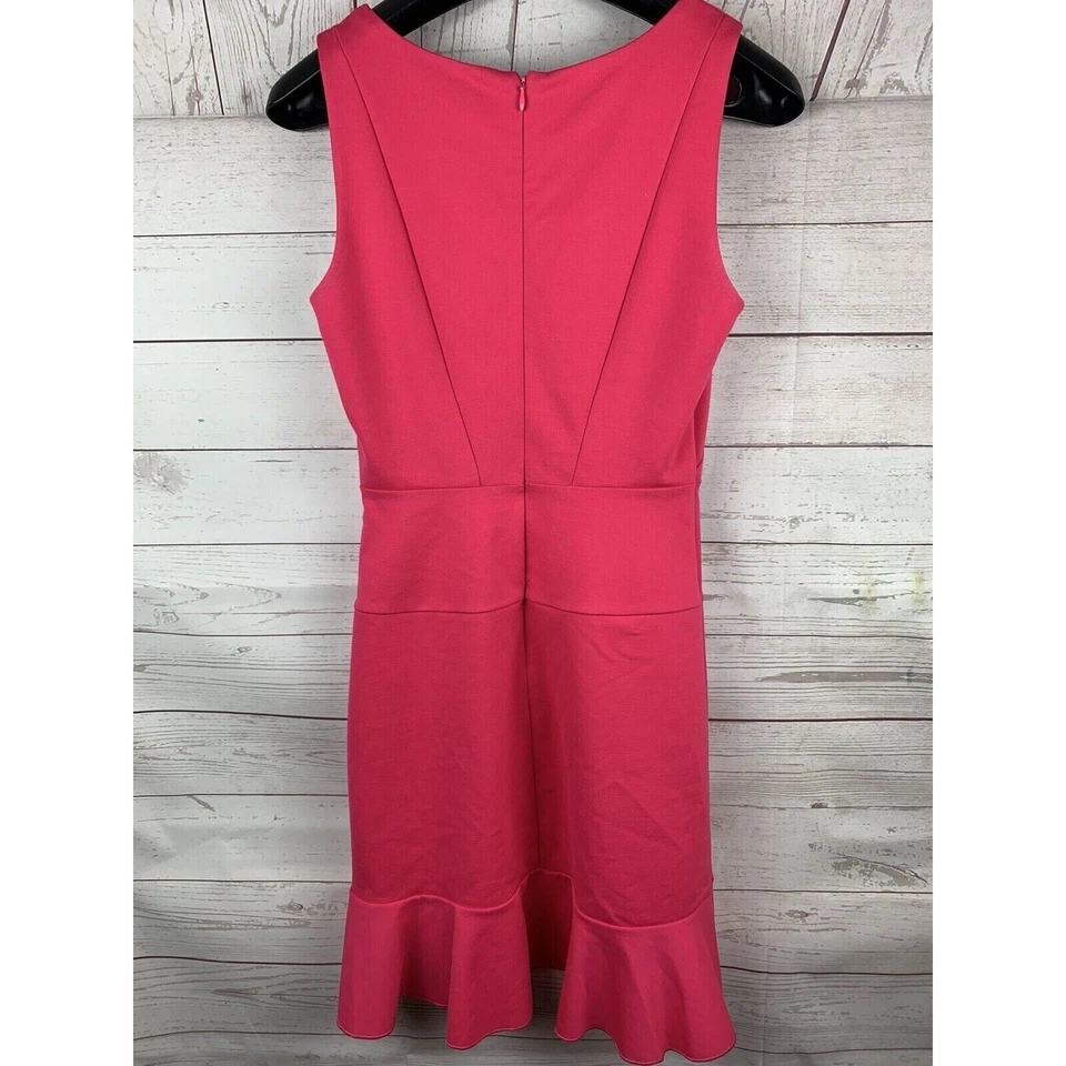 Vestido JENNIFER LOPEZ sin mangas para mujer talla 2 rosa con volantes dobladillo  Foto 2 de 4