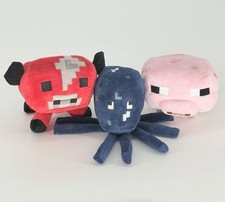 Minecraft Plush Lot Mooshroom Pig Squid 7  8  Stuffed Animals Mojang Set of 3