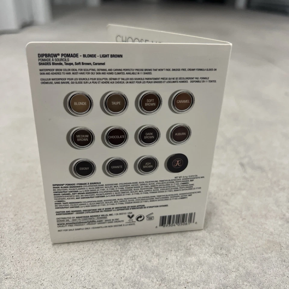 Lot Anastasia Beverly Hill Brow Wiz Chocolate Pencil/Lt Brown Sample Card - Image 2 of 4