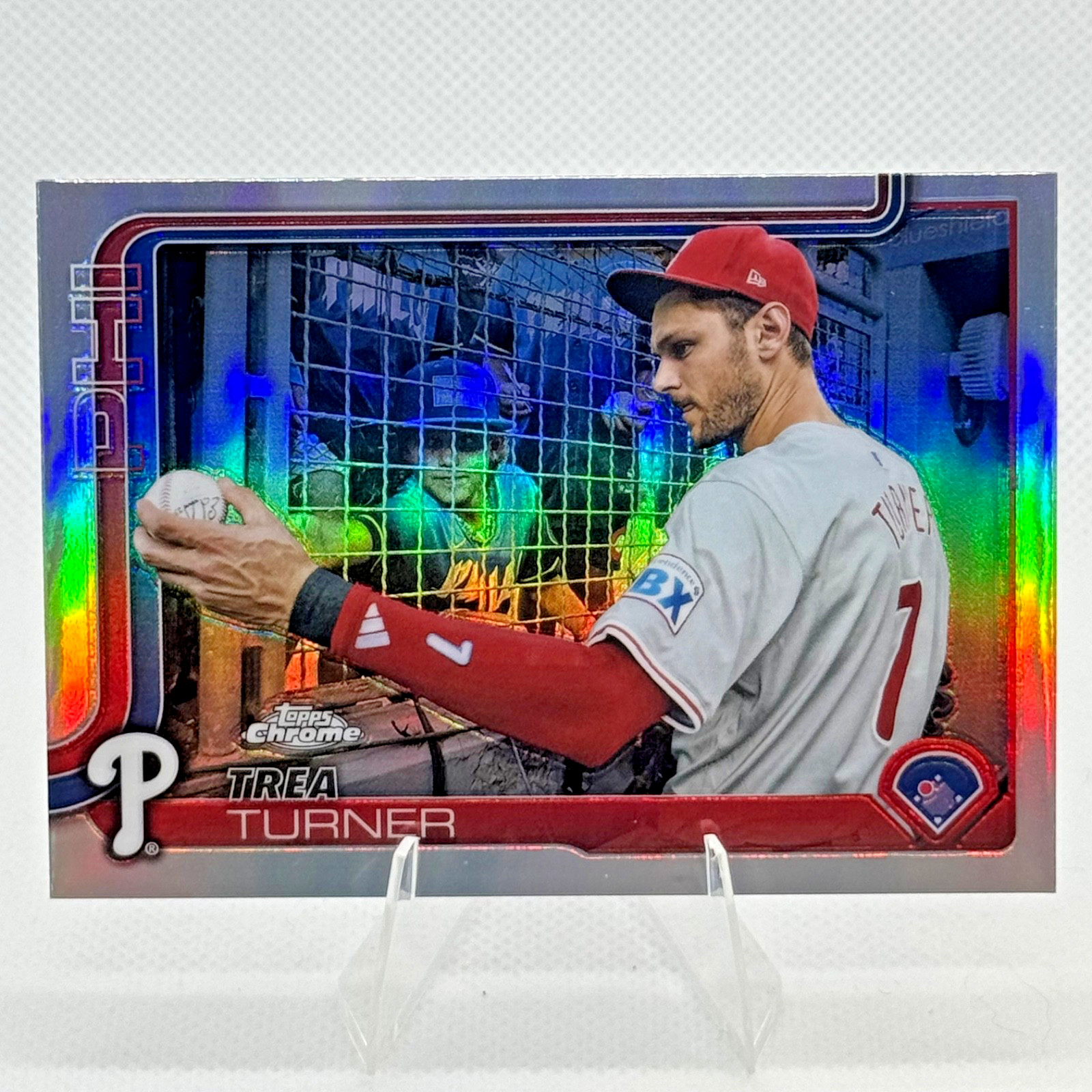 Trea Turner 2025 Topps Chrome #208 PHOTO VARIATION REFRACTOR Raw Phillies