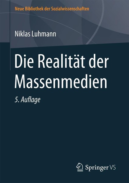Die RealitäT Der Massenmedien Niklas Luhmann-image