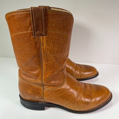 Vintage H.J. Justin Mens Roper Cowboy Boots Size 11.5 D Brown Calf Leather 50025 il_1080xN.6187382639_cqzz.jpg main image 3