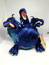 Folkmanis Three Headed Blue Dragon Puppet 9" Plush Fantasy
