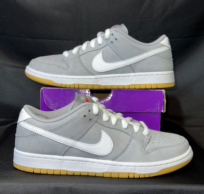 Nike SB Dunk Low Pro ISO Orange Label Wolf Grey Gum - Size 9.5M/11W (0214)