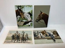 Vintage Postcards Lot Color guard First Calvary Horses Veit Art Military Animals