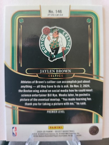 2024-25 Select Basketball Jaylen Brown No 146 Blue Cracked Ice - Picture 2 of 2
