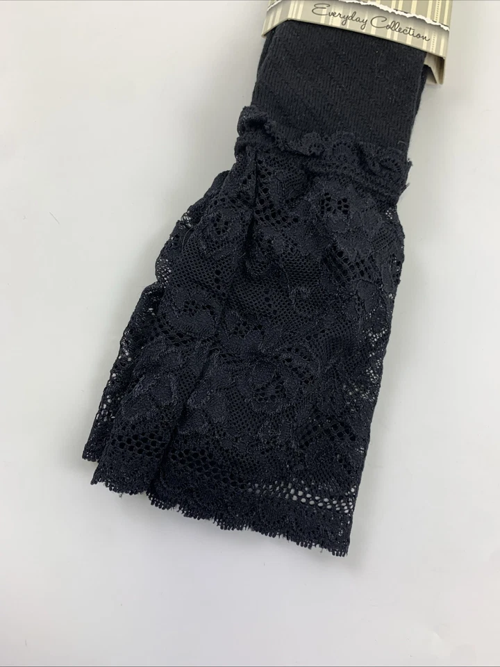 Calcetines hasta la rodilla Lucy And Sassy más suaves del mundo nuevos negros de encaje marrón para mujer 6-10 Foto 4 de 4