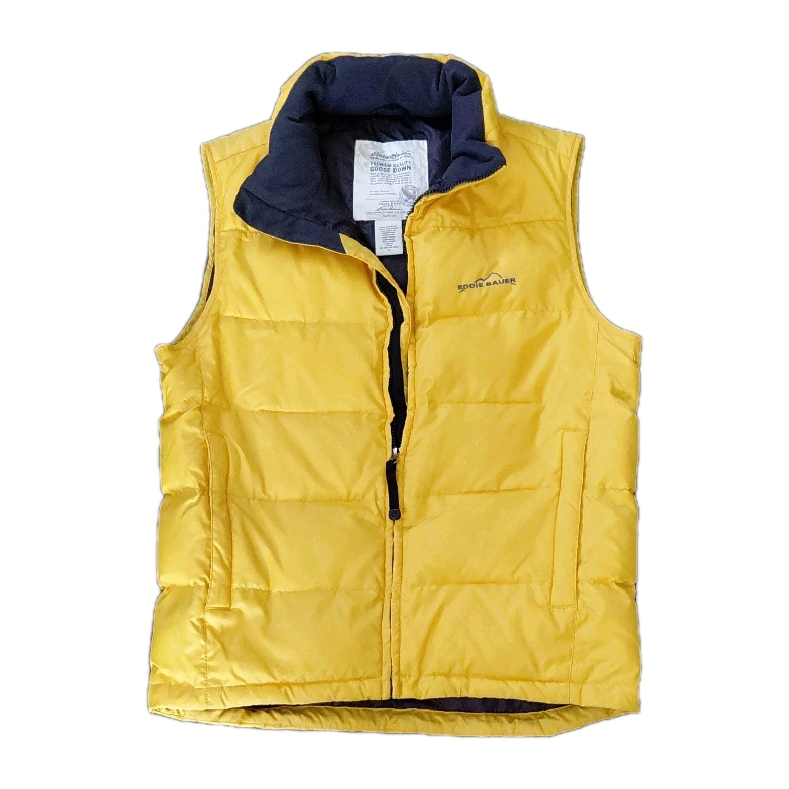 Eddie Bauer Goose Down Puffer Vest Full Zip Mens Gorpcore Outdoor Nature Granola