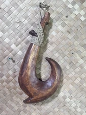 Makau or Hawaiian Fish Hook Reproduction by Smokin' Tikis Hawaii Oceanic