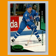 Dave Karpa #165 1993 Parkhurst Emerald Ice Quebec Nordiques Hockey Card NHL NM