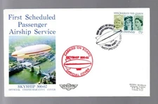 (V2061) 1986 FIRST SCHEDULED PASSENGER AIRSHIP SERVICE FLIGHT EVENT COVER