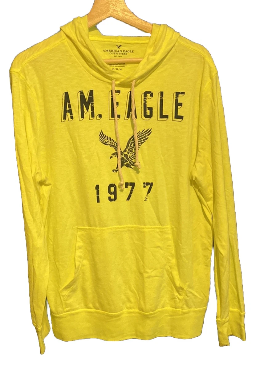 Men s American eagle Outfitters Neon Yellow Hoodie Size Medium