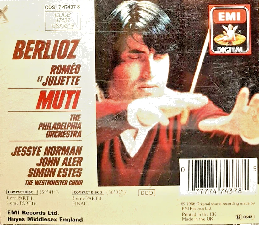 BERLIOZ: ROMEO ET JULIETTE - Jessye Norman, Riccardo Muti - EMI 2 CDs - Image 2 of 2