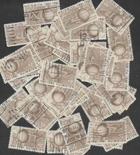 Postage Stamps For Crafting: 1961 4c Naismith/Basketball; Brown; 50 Pieces