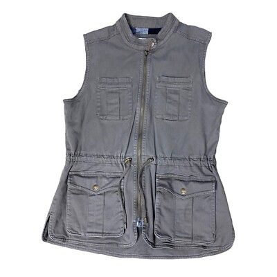 Gander Mountain Women s Guide Series Vest Green Size M Pockets Flannel Lined