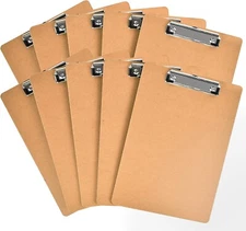 Clipboards 10 Pack Happyhapi Hardboard Clip Boards A4 Letter Size 9 x 12.5 Inch