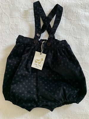 Roly Poly London Harley Strampler schwarz gepunktet 9 Monate neu mit Etikett UVP 97 