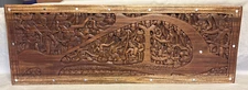 Large Palauan Storyboard Hand Carved by Zaharias Omengebar Master Carver Korvar
