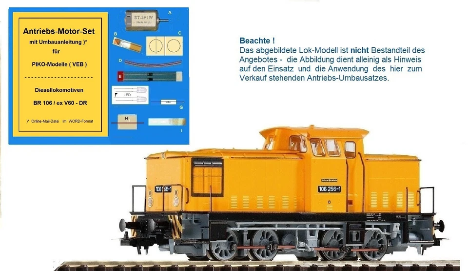PIKO-BR 106  plus  AntriebsSet  m. Präzis.Motor  / # p11.22