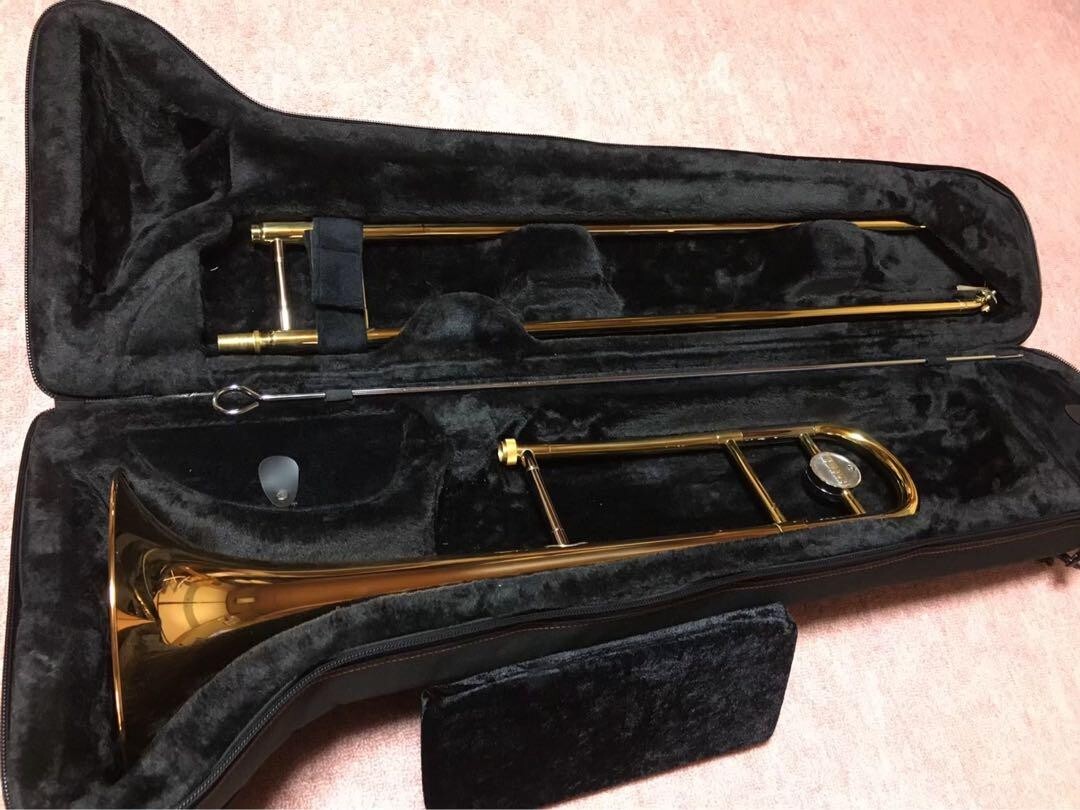 YAMAHA YSL-455G トロンボーン 管楽器 ケース付属 Yamaha YSL-455G Tenor Trombone Musical instrument Hard case