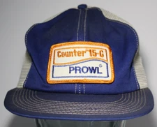 1980s Vintage Counter Prowl Farm Patch Snapback Trucker Hat K-Brand Made in USA