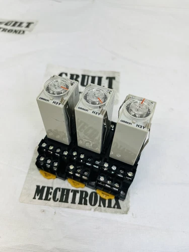 Omron H3Y-4 H3Y4 timer, 0-10s, 100/110/120VAC Lot Of 3 Pieces