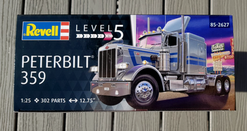REVELL 1/25 PETERBILT 359 CONVENTIONAL TRUCK MODEL KIT 302 PARTS NEW 85-2627 F/S - Picture 11 of 11