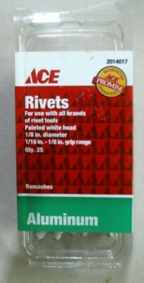 Ace 2014017 Aluminum Rivets, 1/8