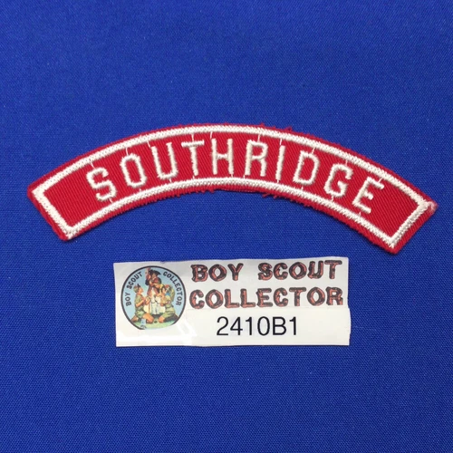 Boy Scout RWS Red White Half Community Strip Southridge Patch 2410B1