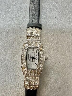 FX Working Fran Xavier Art Deco Crystal & Black leather