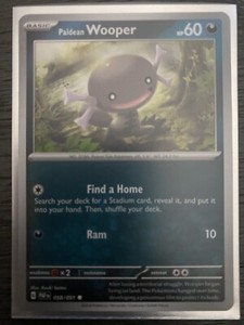 Wooper 058/091 Paldean Fates Common NM PAF EN Pokemon Card Scarlet & Violet