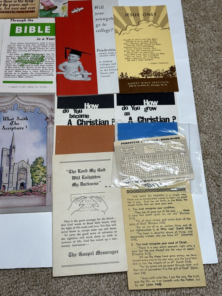 Vintage Christian Religious Tract Lot 60’s 70’s Pamphlets Gospel ...